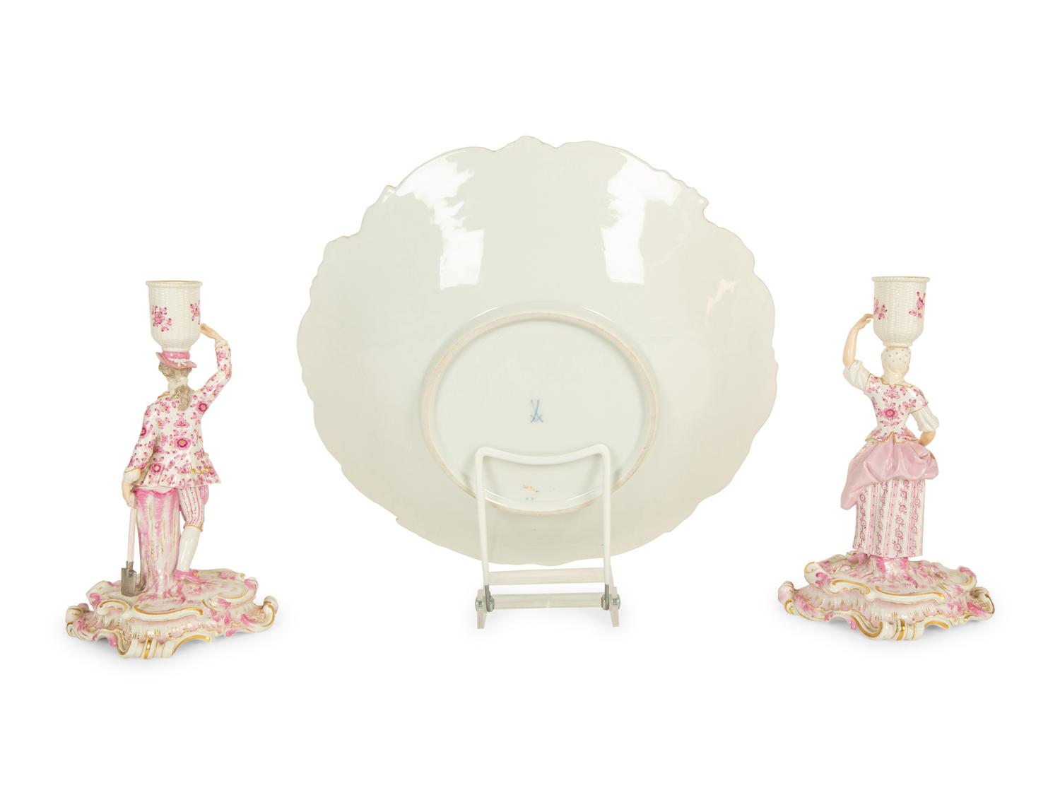 A Collection of Meissen Porcelain Tableware