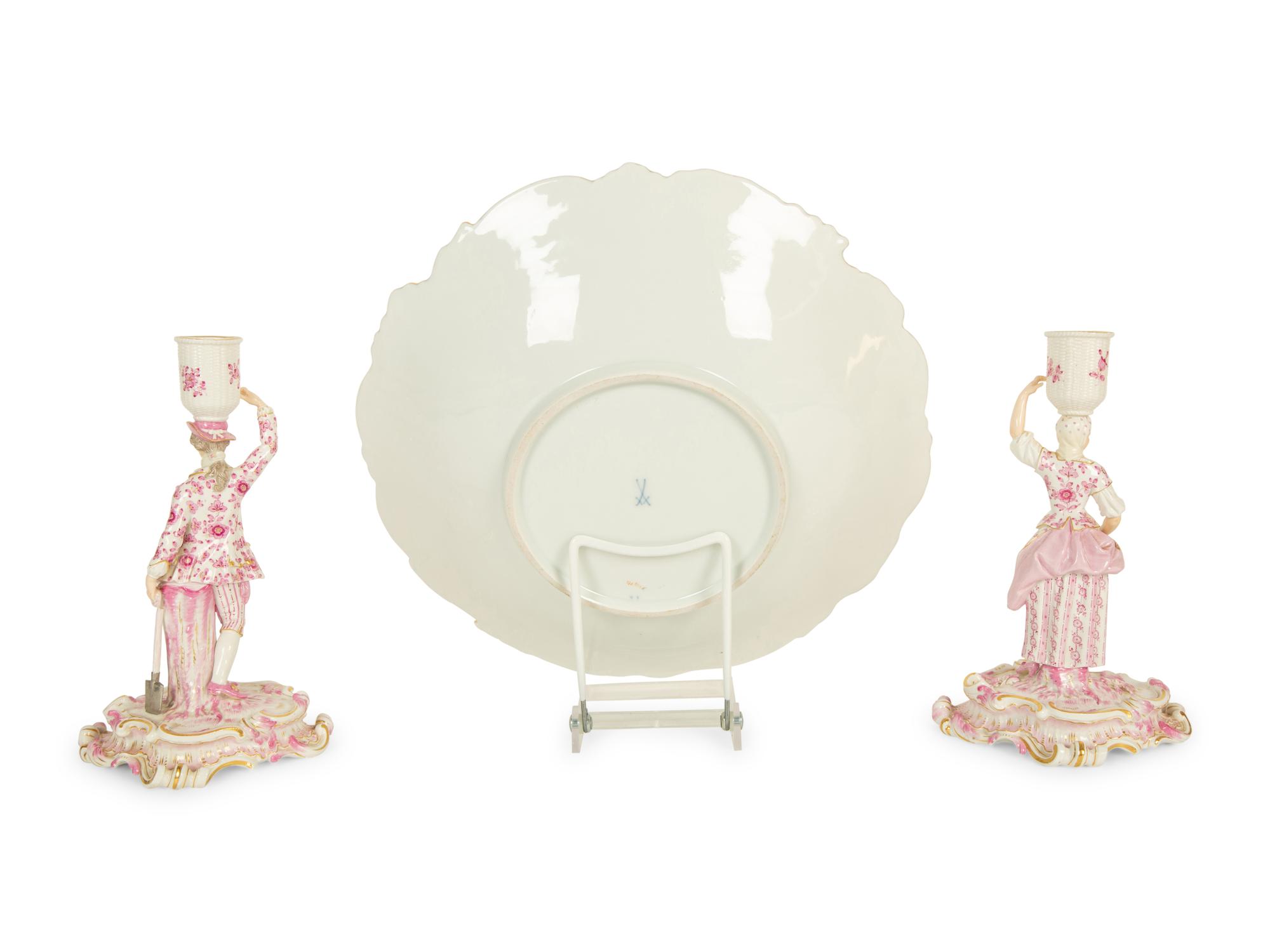 A Collection of Meissen Porcelain Tableware