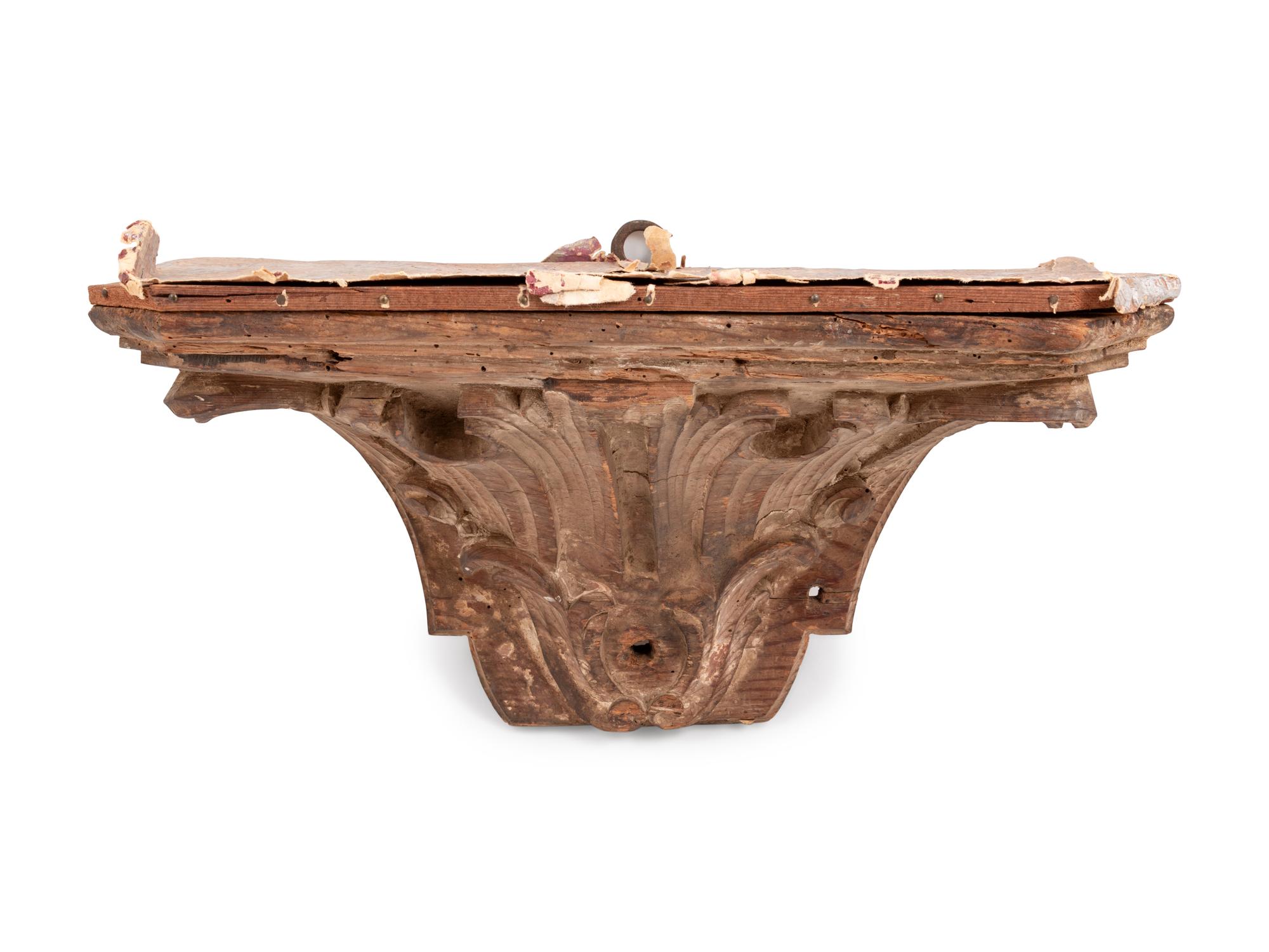 A Continental Carved Wood Wall Bracket — LATE 19TH CENTURY