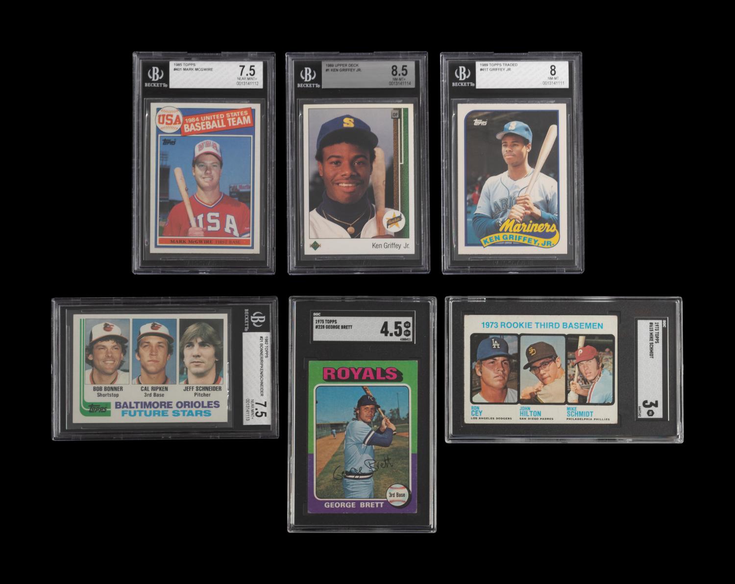 A Group of Hall of Fame and Notable Baseball Rookie Cards (Including Mike Schmidt and George Brett),