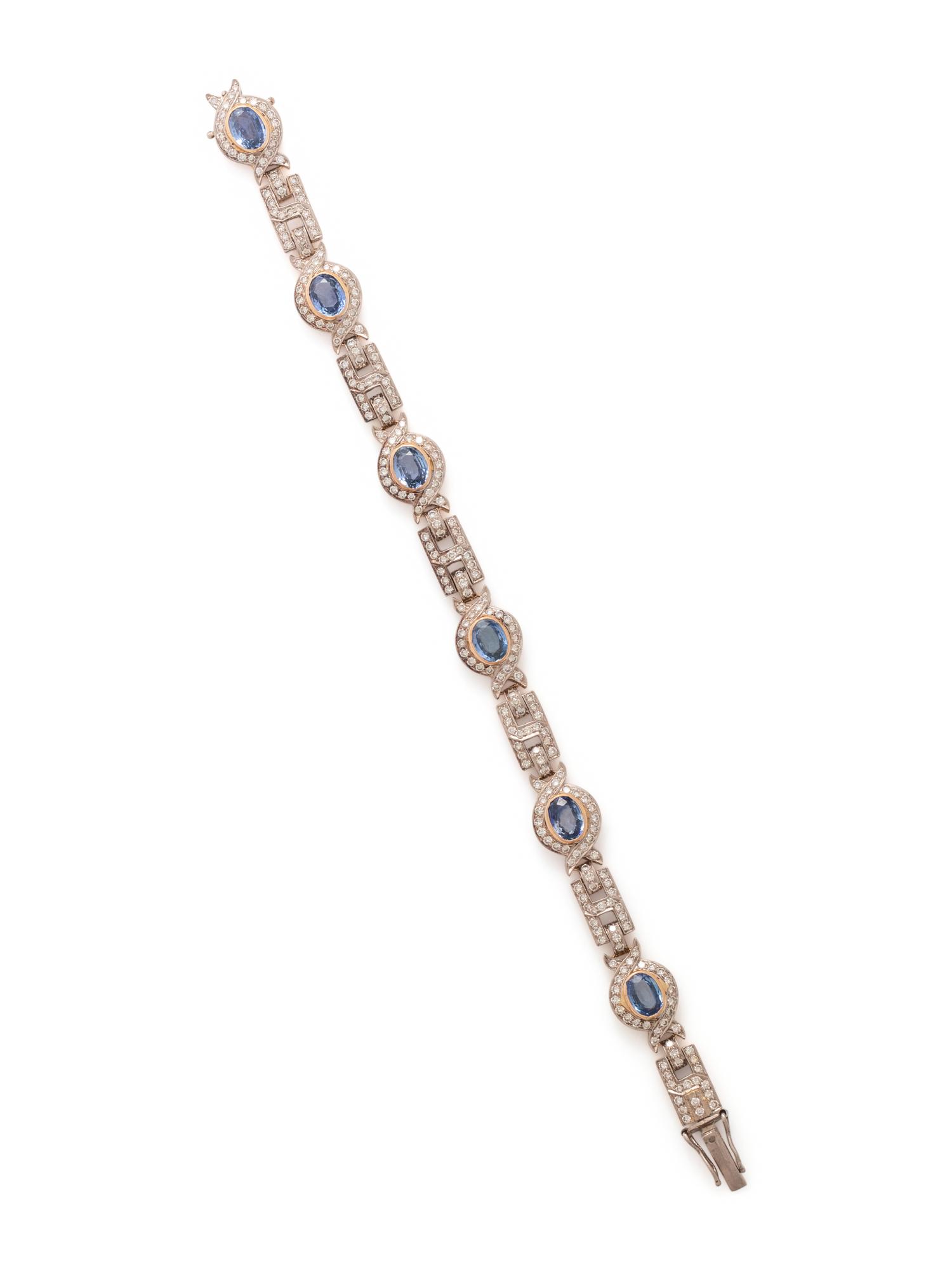 SAPPHIRE AND DIAMOND BRACELET