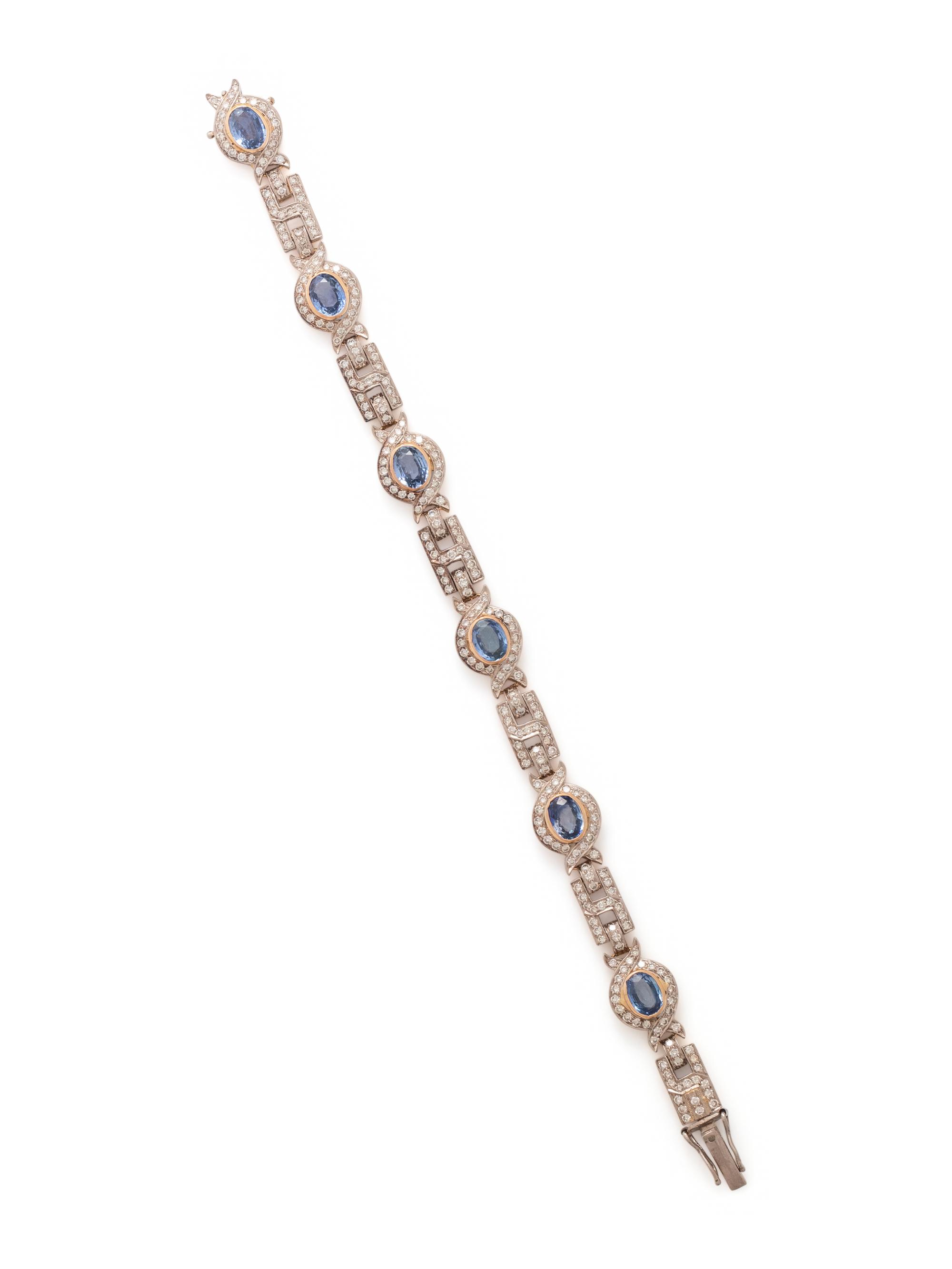 SAPPHIRE AND DIAMOND BRACELET