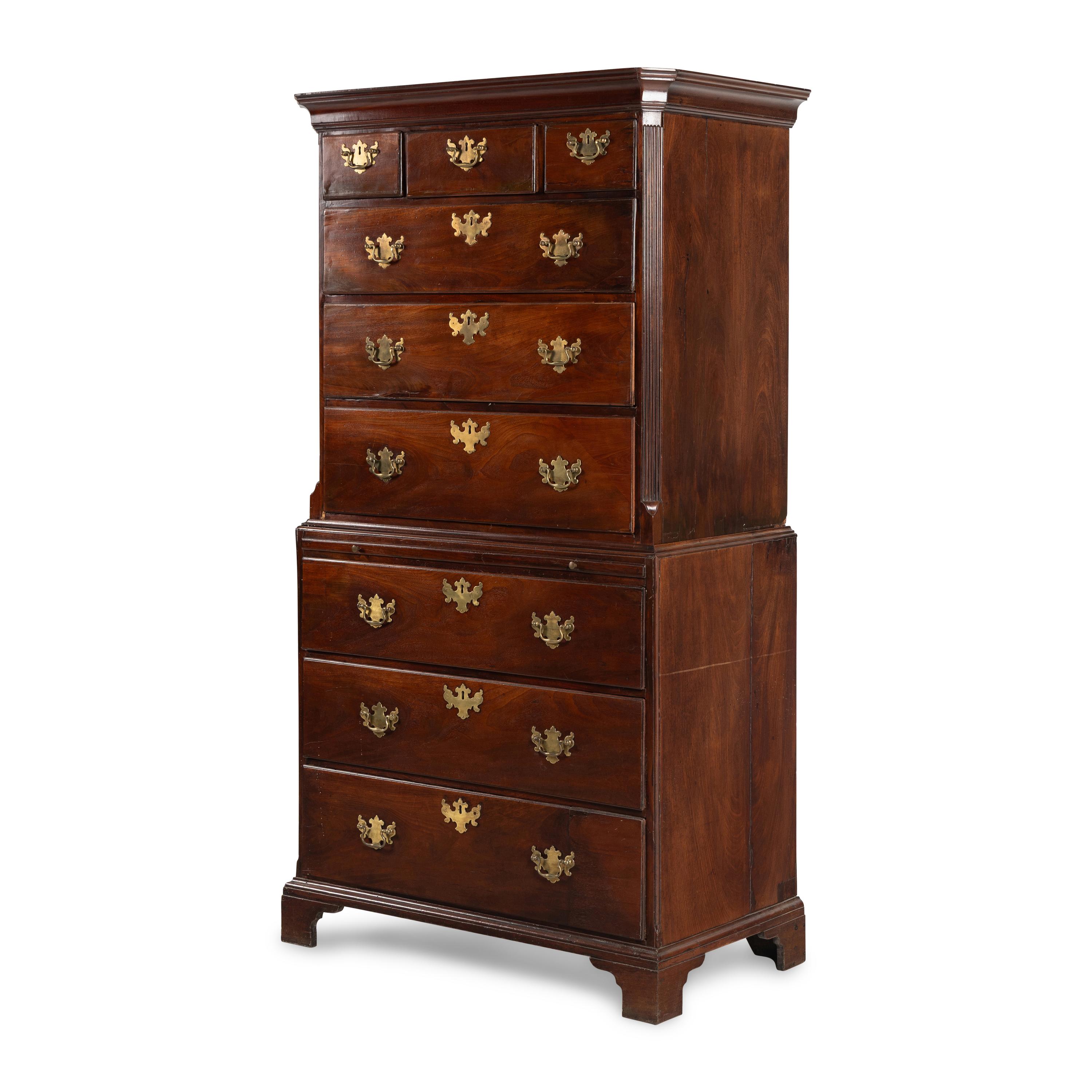 A George III Mahogany Chest-on-Chest