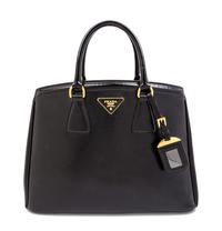 A Prada Black Saffiano Lux Tote Bag, 14" x 10"x 5".