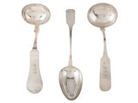 Twelve American Coin Silver Flatware and Serving Articles