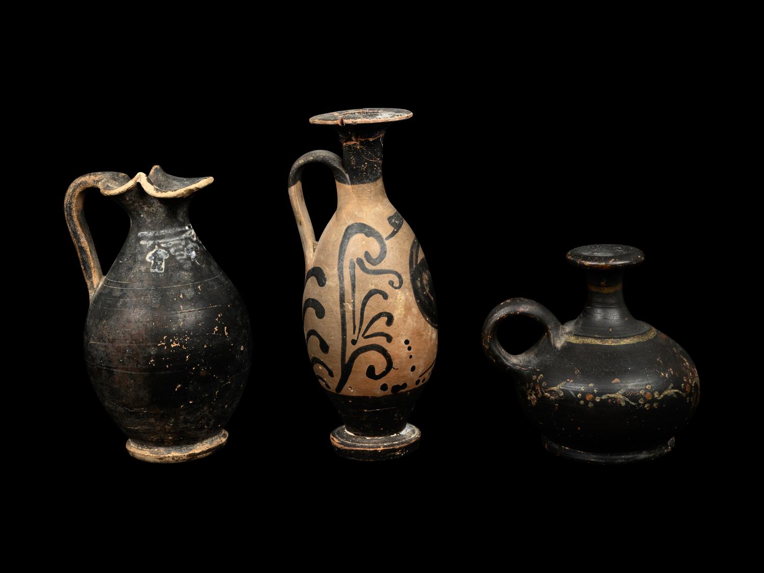 Three Greek Pottery Vessels