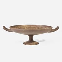 A Victorian Greek Revival cast iron kylix After the original by Edward William Wyon (English, 1811-1885), produced by Art Union of London, dated "1851"