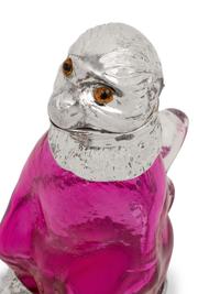 An English Silver-Plate and Glass Monkey Decanter