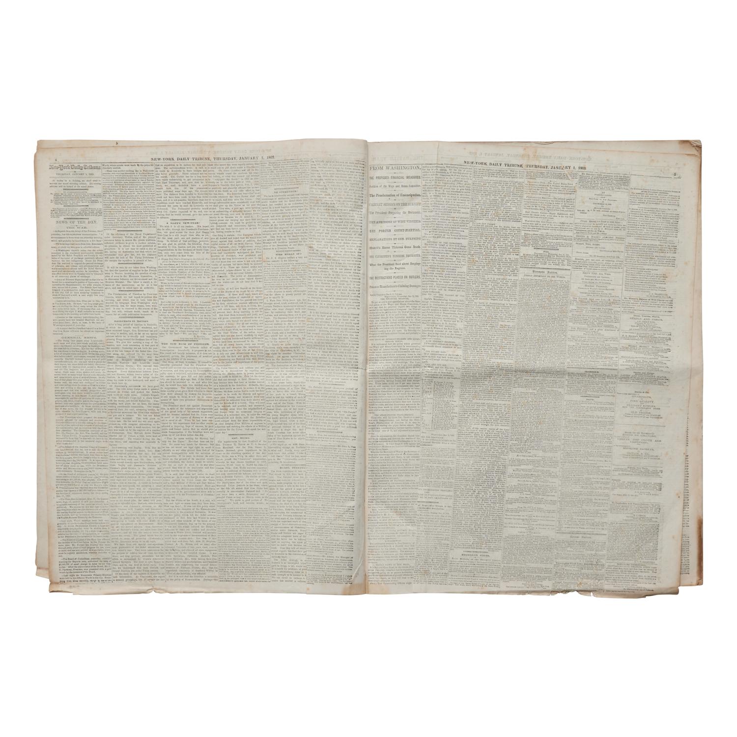 [Emancipation Proclamation] The Emancipation Proclamation, Printed in Full in the New-York Tribune
