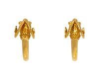 A Pair of 18 Karat Yellow Gold Hoop Earrings,