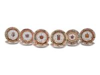 A Set of Twelve Capodimonte Armorial Porcelain Plates