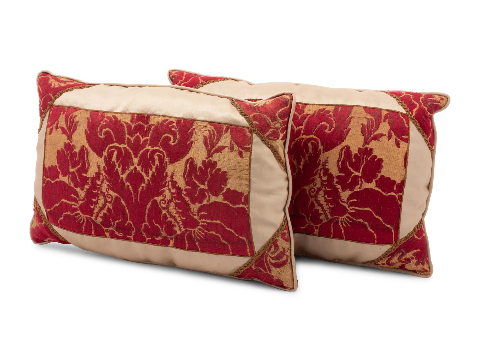 A Pair of Continental Velvet Pillows