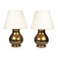 A Pair of Brass Table Lamps