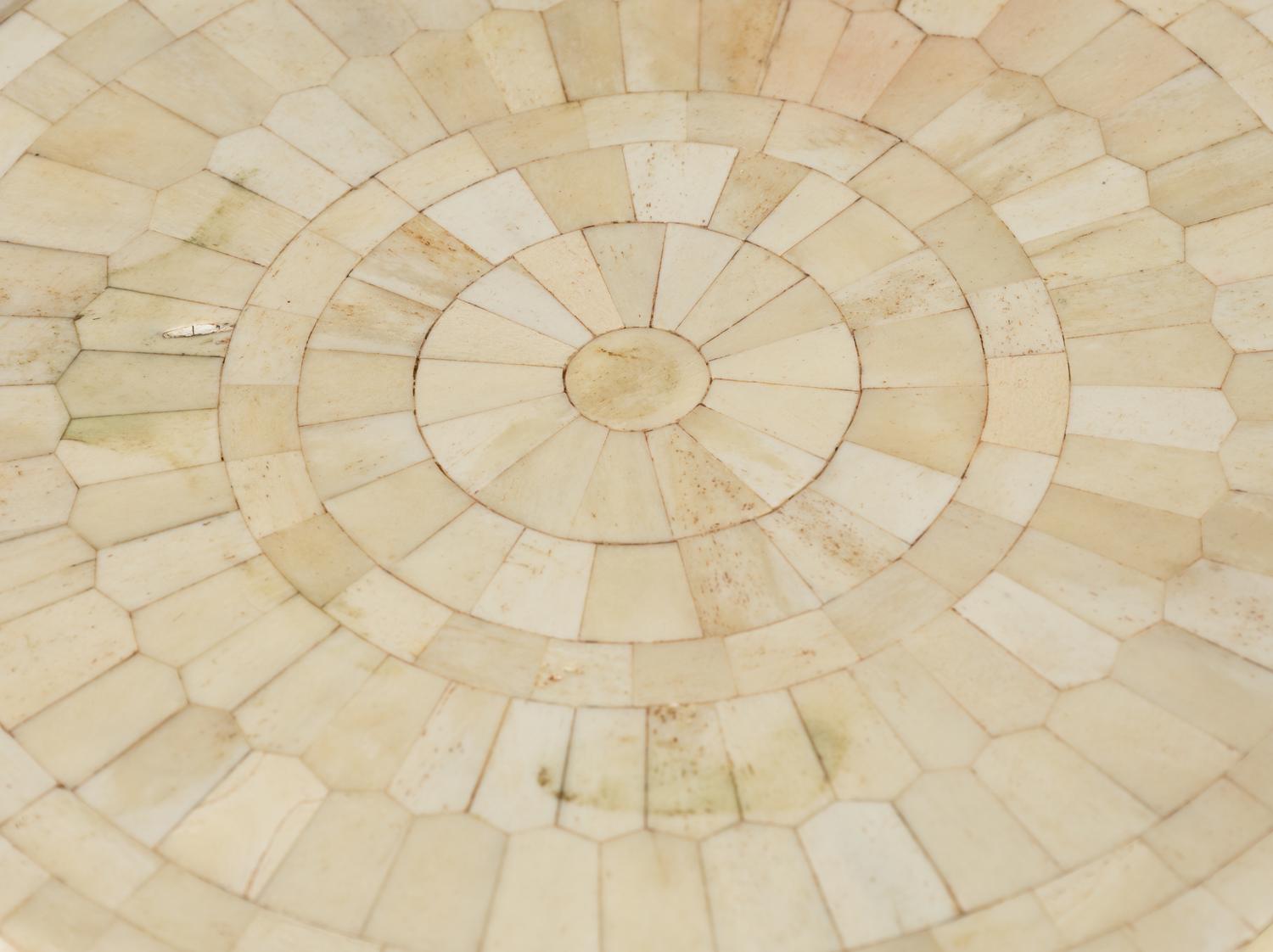 A Pair of Tessellated Bone Veneered Stands
