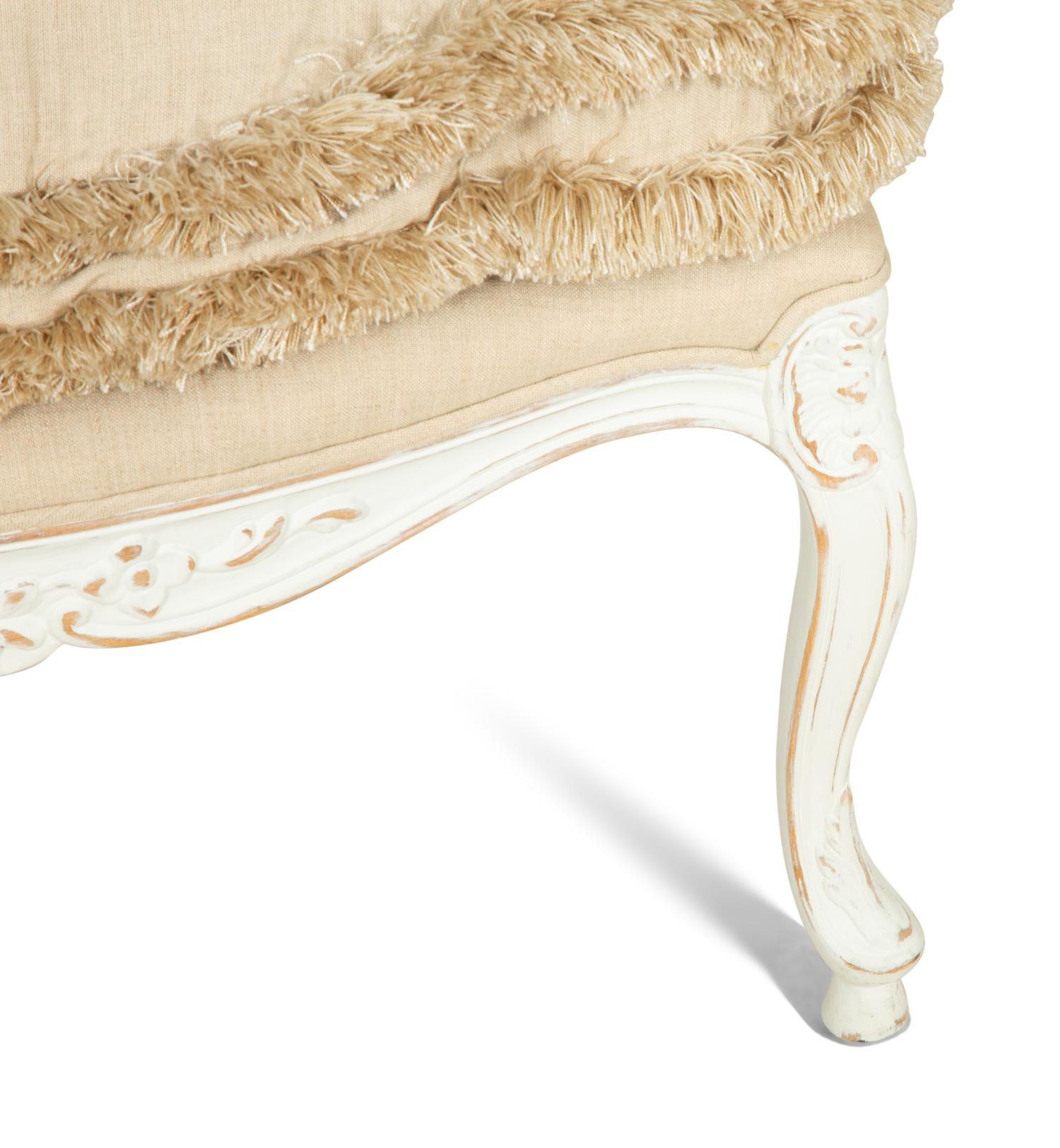 A Louis XV Style Painted Fauteuil