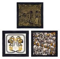 Hermès, Three Silk Scarves