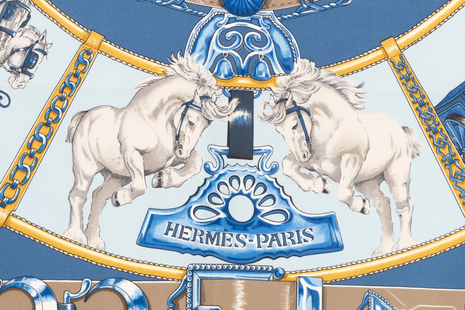 Four Hermès 90cm Silk Scarves