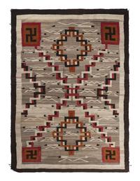 Navajo Pictorial Storm Pattern Weaving / Rug