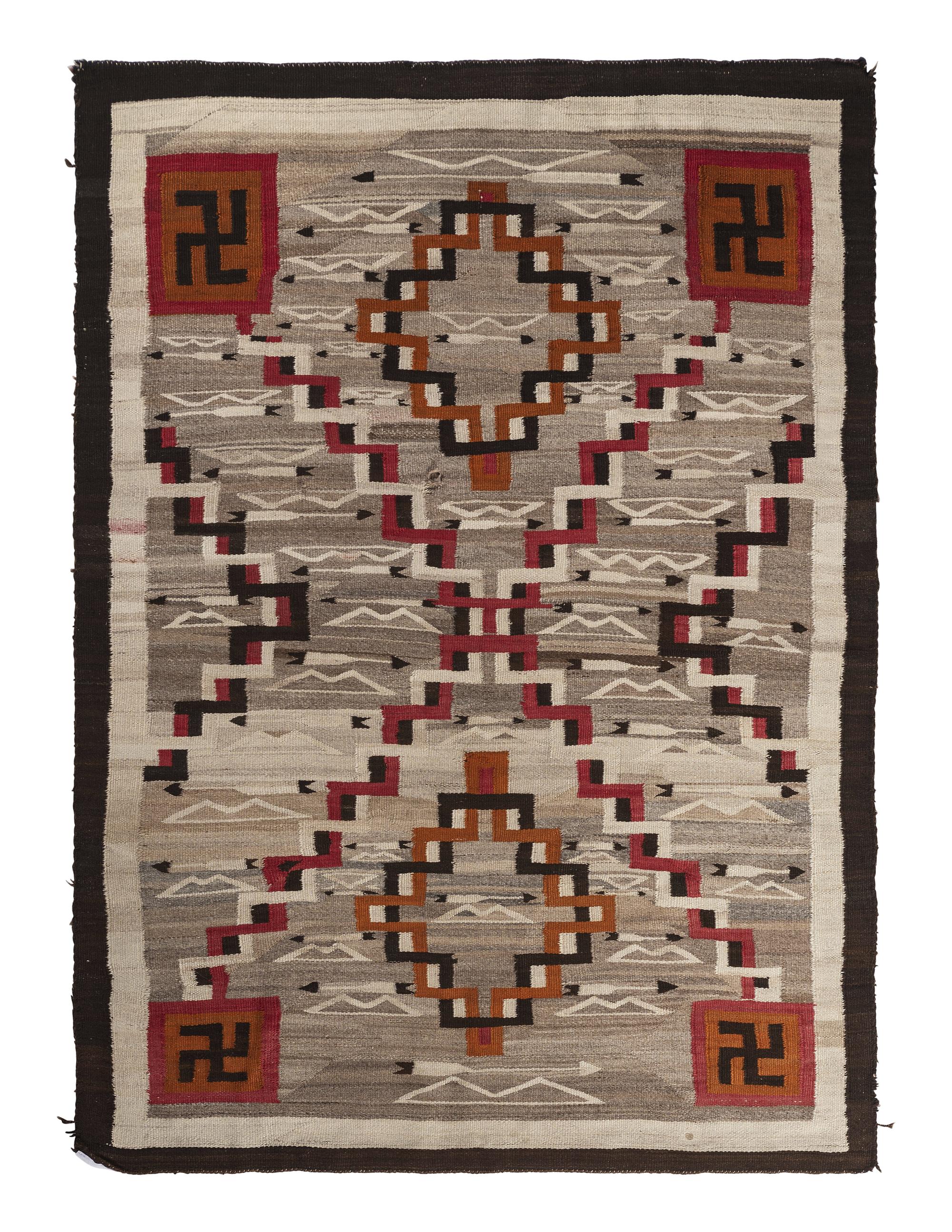 Navajo Pictorial Storm Pattern Weaving / Rug