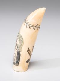 A Scrimshaw Sperm Whale's Tooth