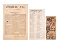 [POLITICS]. A group of Republican ballots and broadsides including Benjamin HARRISON and James G. BLAINE.