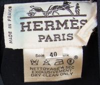 An Hermes Black Silk Kimono, Size 40.