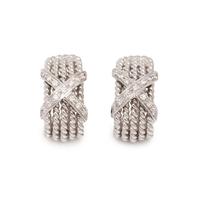 WHITE GOLD AND DIAMOND EARCLIPS