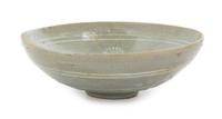A Korean Celadon Glazed Stoneware Bowl KORYO DYNASTY, 13TH/14TH CENTURY Diameter 7 1/4 inches. — KORYO DYNASTY, 13TH/14TH CENTURY