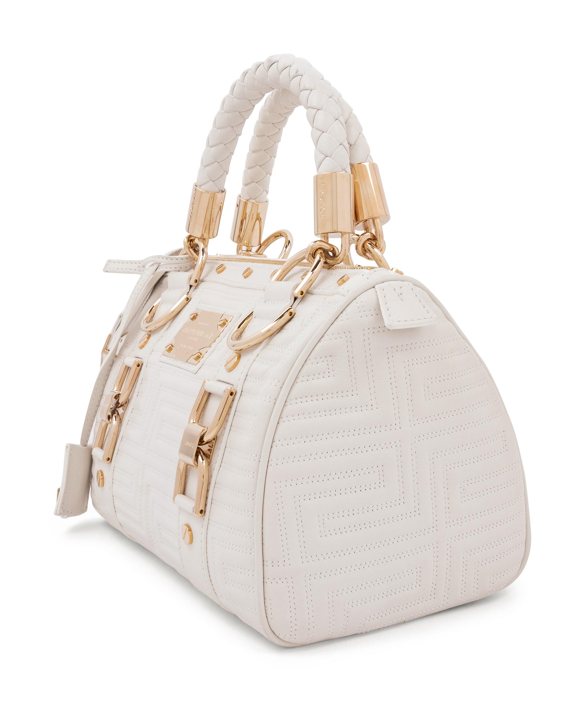 Versace White Quilted Leather Bag, 2000s