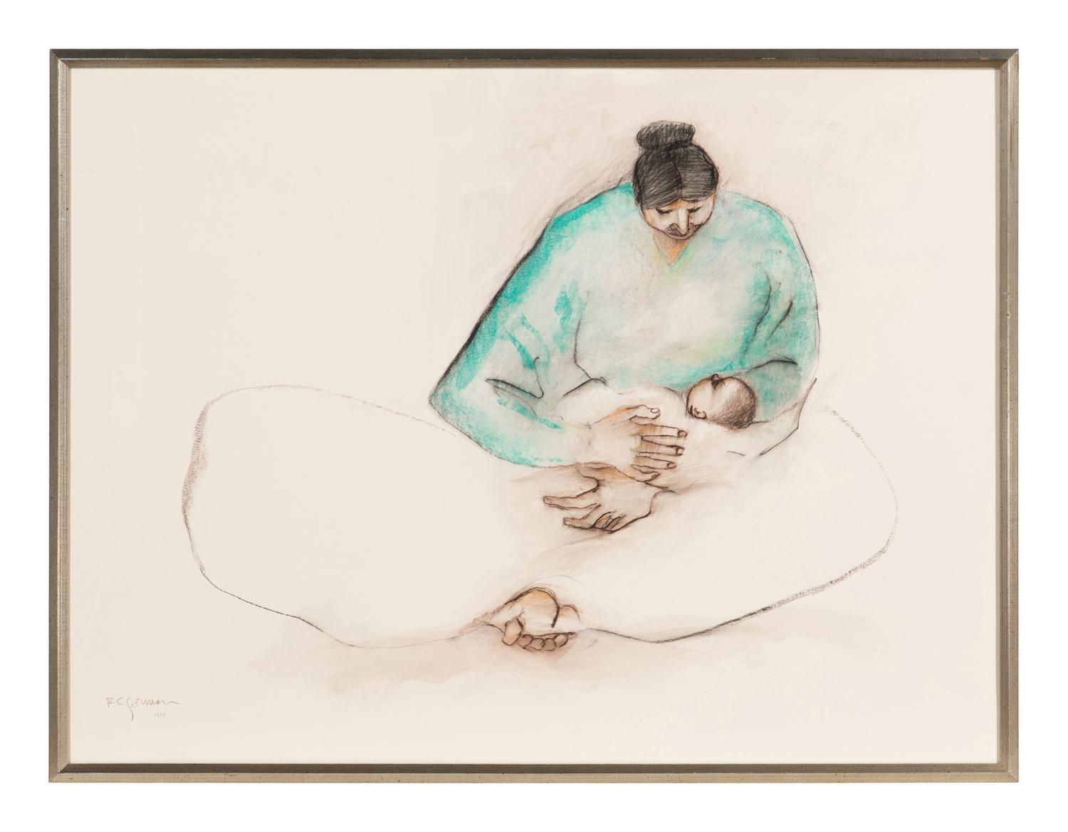 R. C. Gorman (American, 1932–2005) — Mother and Child , 1978