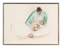 R. C. Gorman (American, 1932–2005) — Mother and Child , 1978