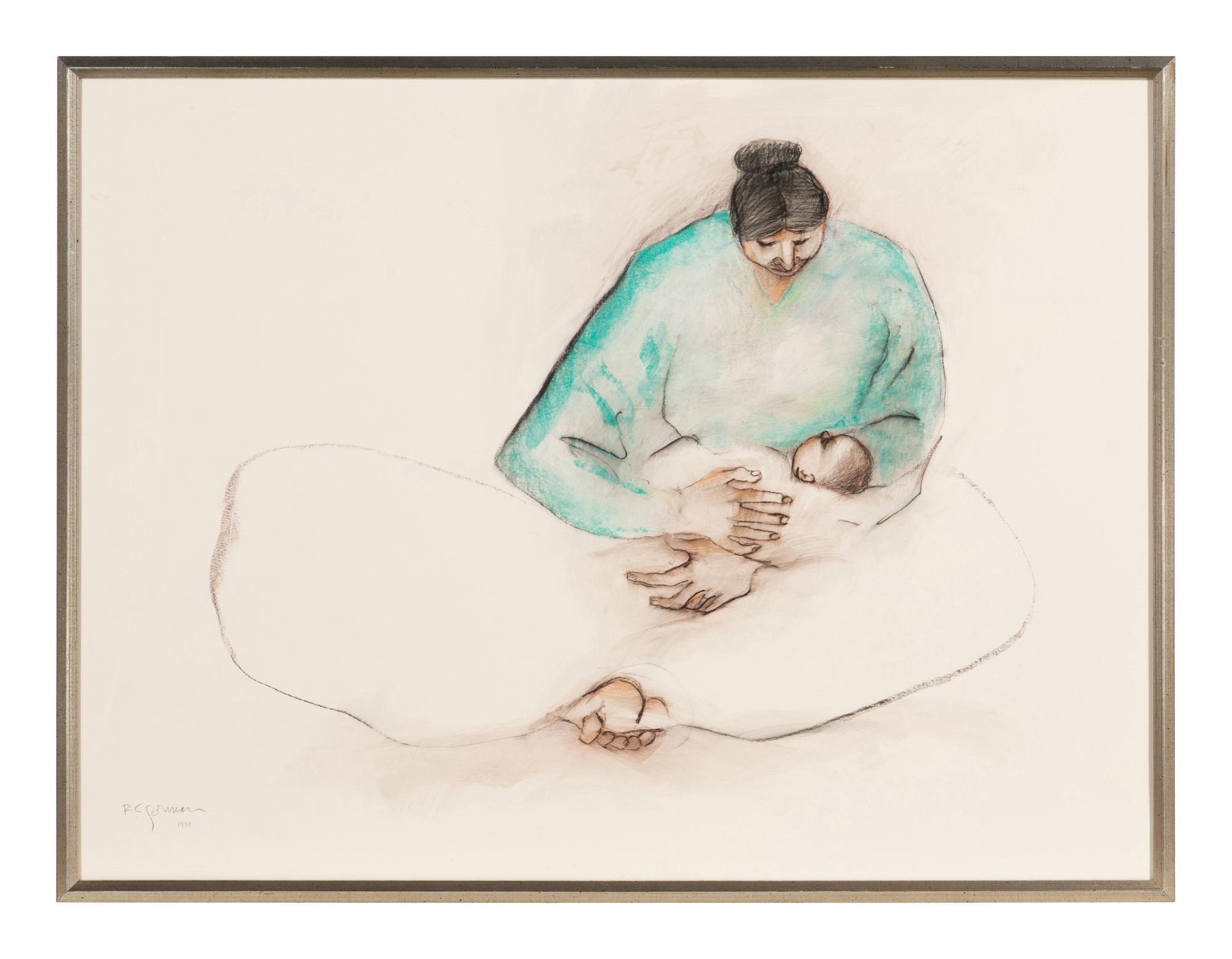 R. C. Gorman (American, 1932–2005) — Mother and Child , 1978