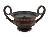 A Wedgwood Encaustic Decorated Black Basalt Krater and Pierced Cover