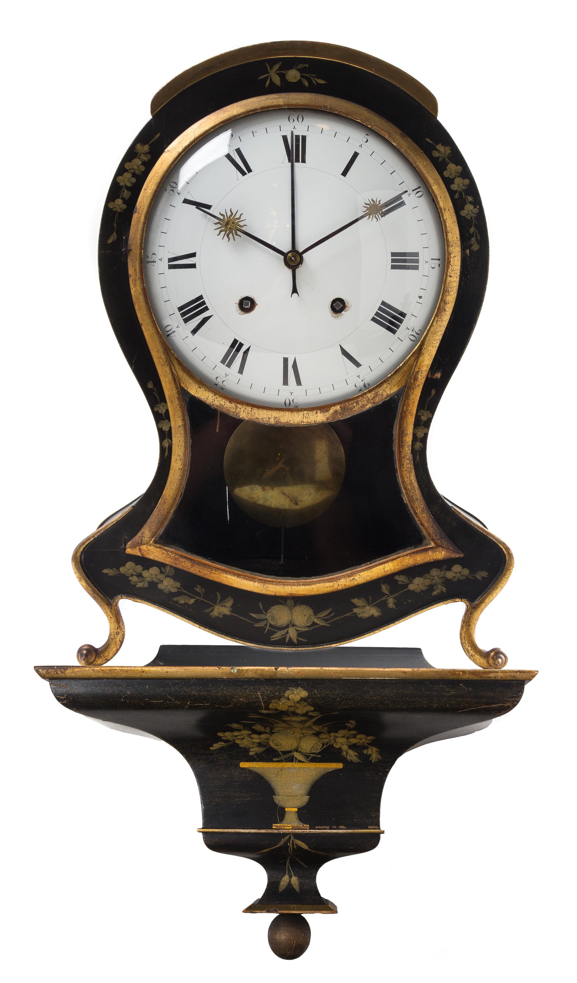A Continental Gilt and Ebonized Bracket Clock Height 29 1/2 inches. — 19TH CENTURY