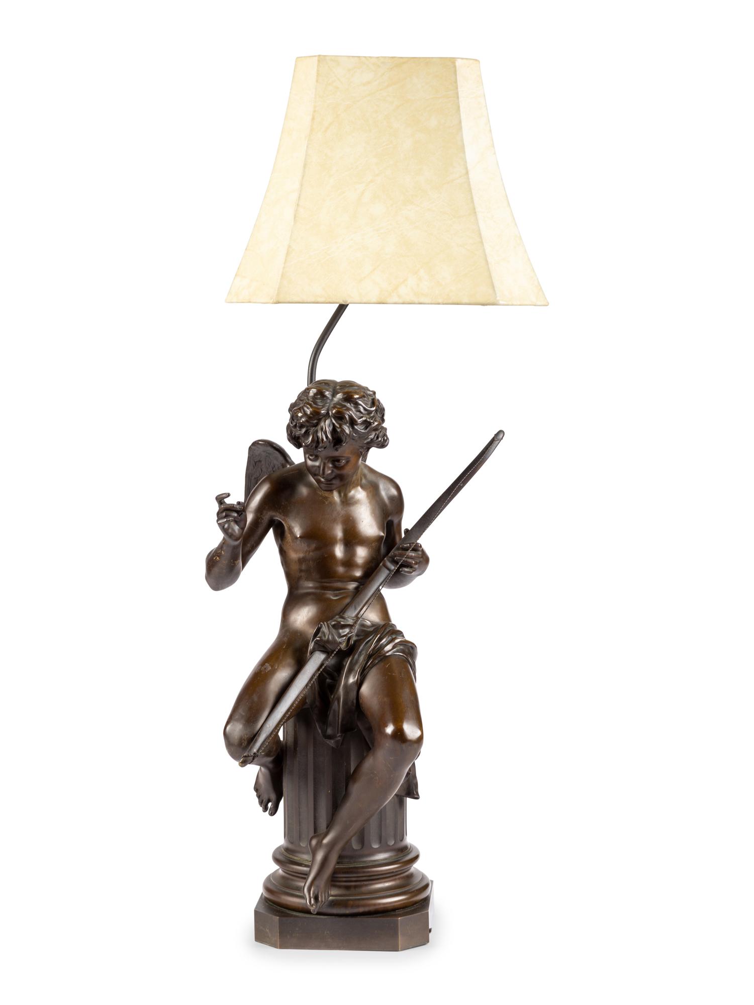 A French Bronze Figure Mounted as a Lamp