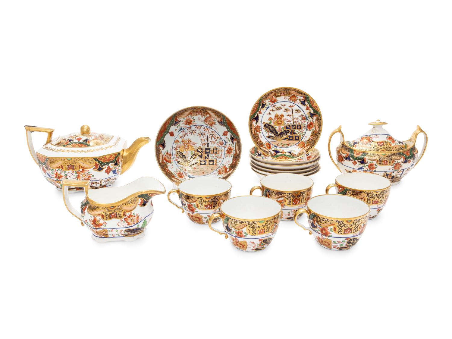 A Spode Porcelain Tea Service
