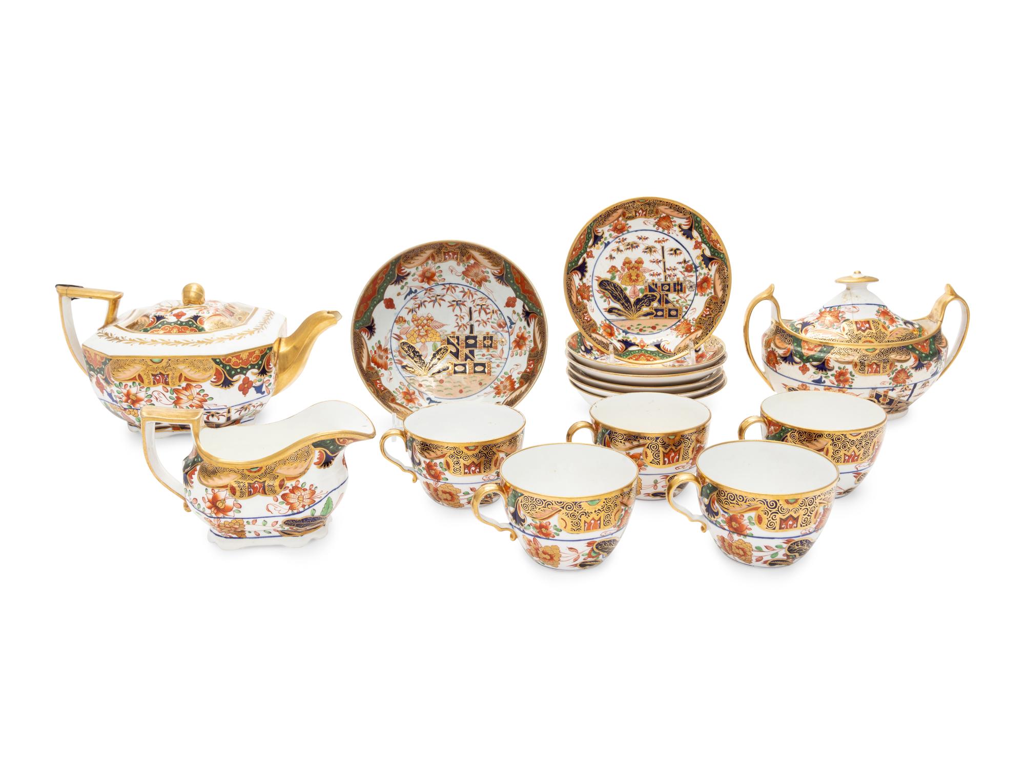A Spode Porcelain Tea Service