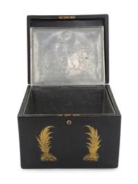 A Japanese Export Lacquer Humidor or Tea Caddy