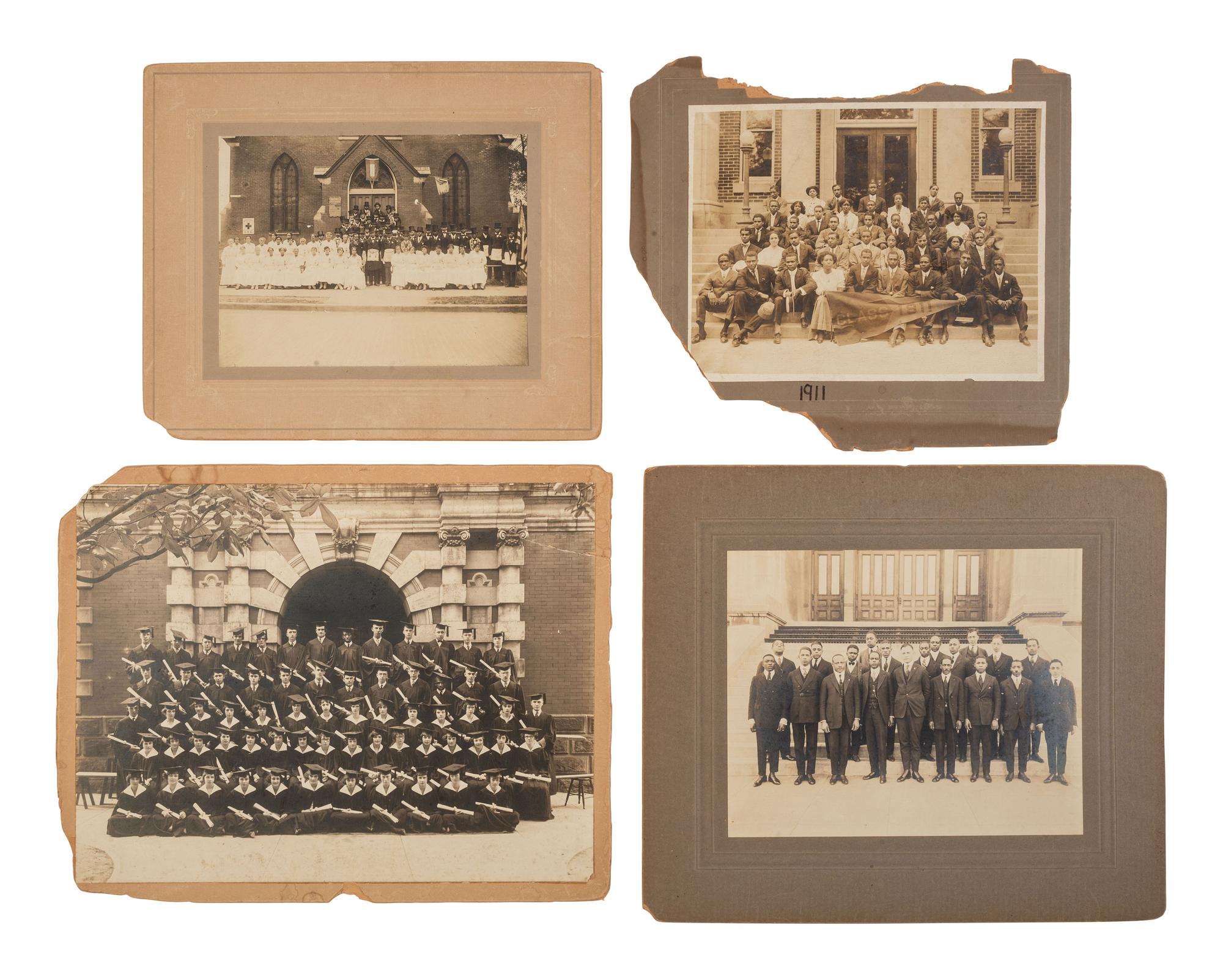 [EDUCATION]. A group of 21 assorted photographs of school, church, and musical groups including the Mills Blue Rhythm Band.