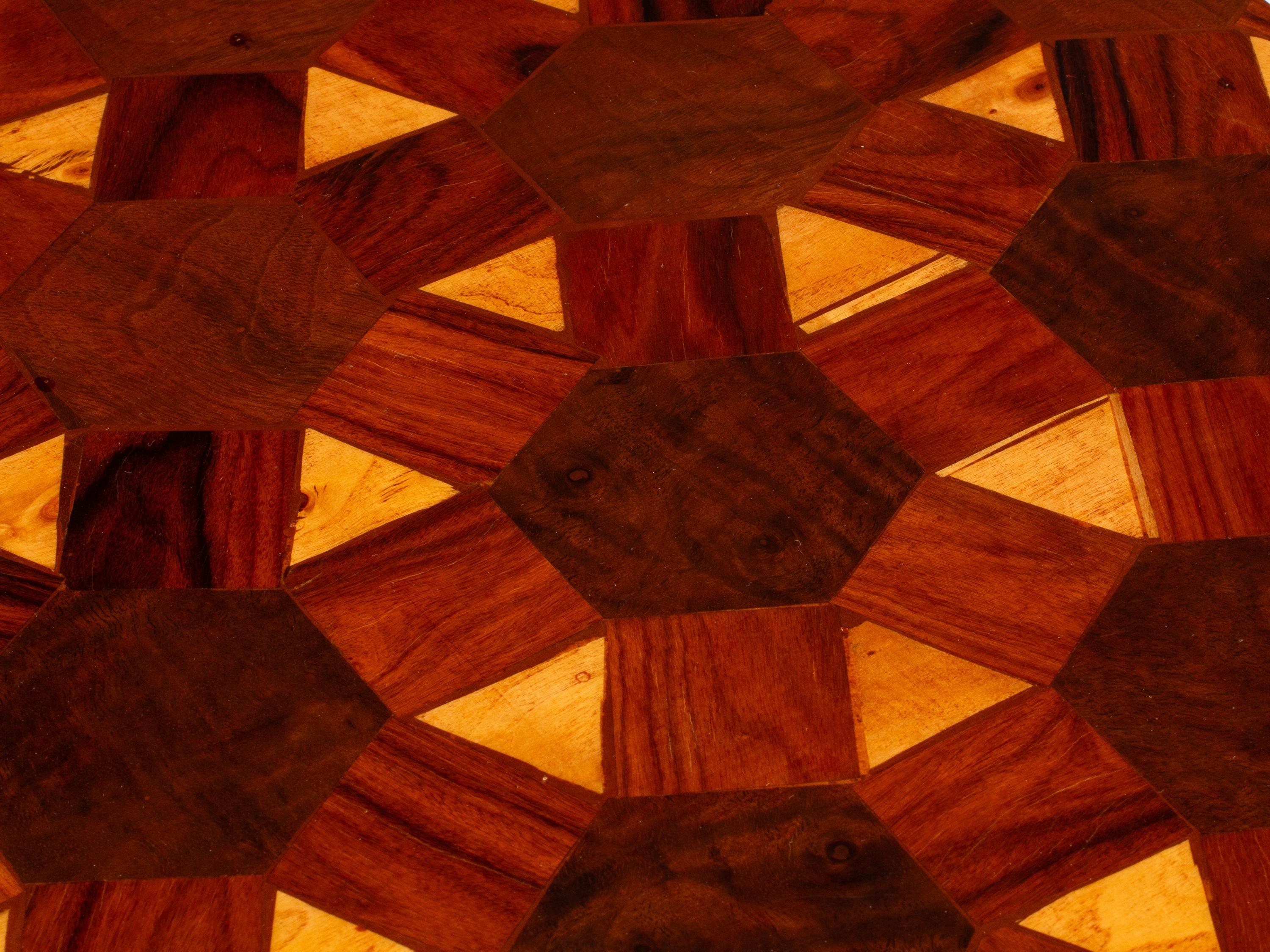 A Pair of Art Deco Style Parquetry Side Tables