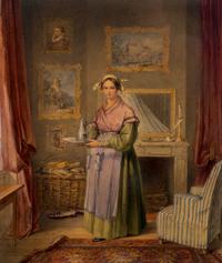 Serving Girl in an Interior , 1830s