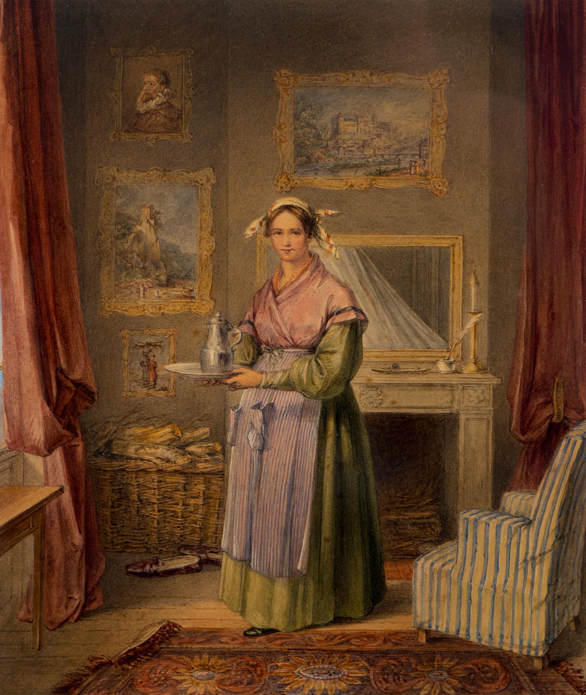 Serving Girl in an Interior , 1830s