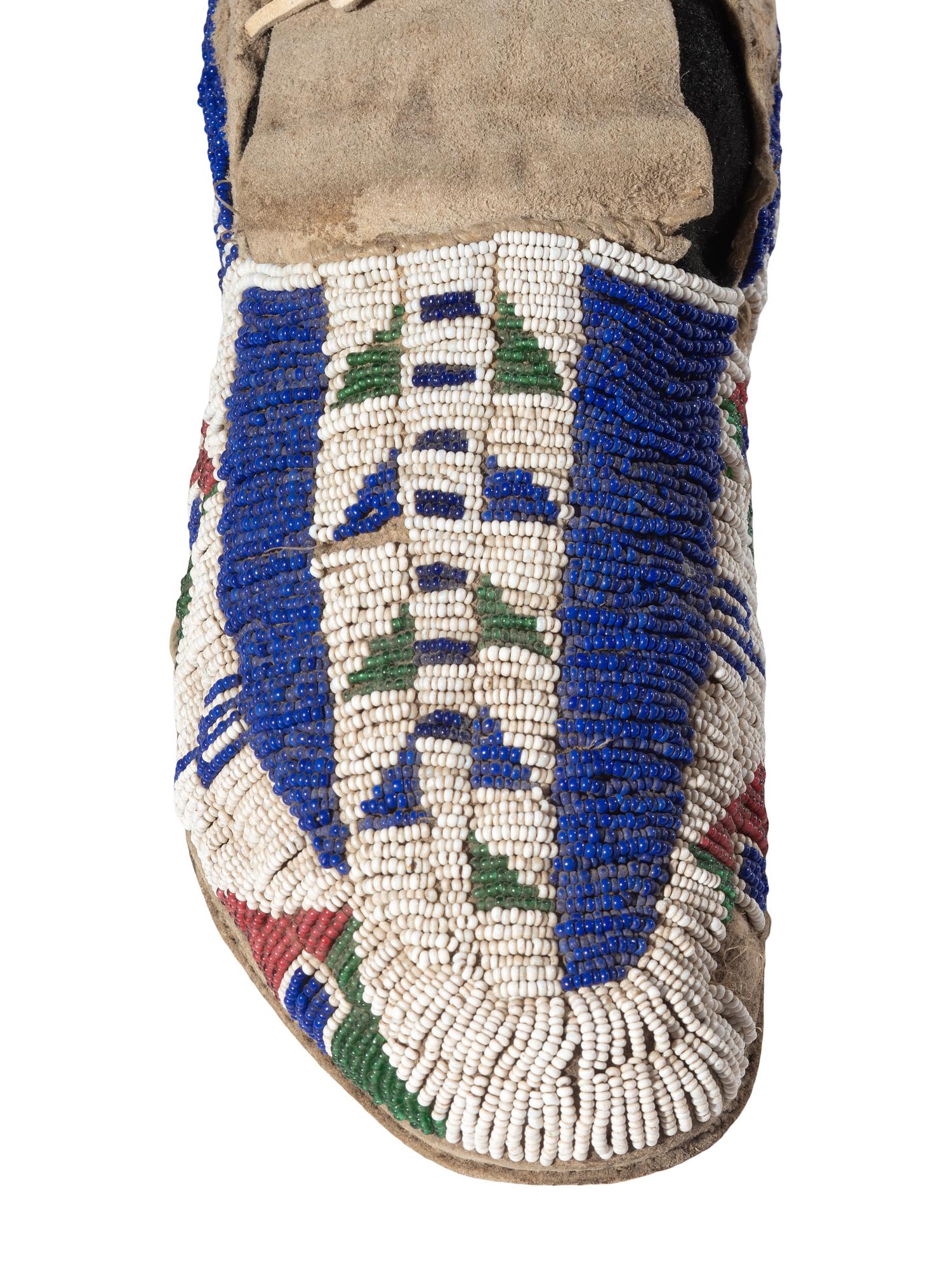 Sioux Beaded Hide Moccasins