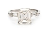 A Platinum and Diamond Ring, 2.80 dwts.