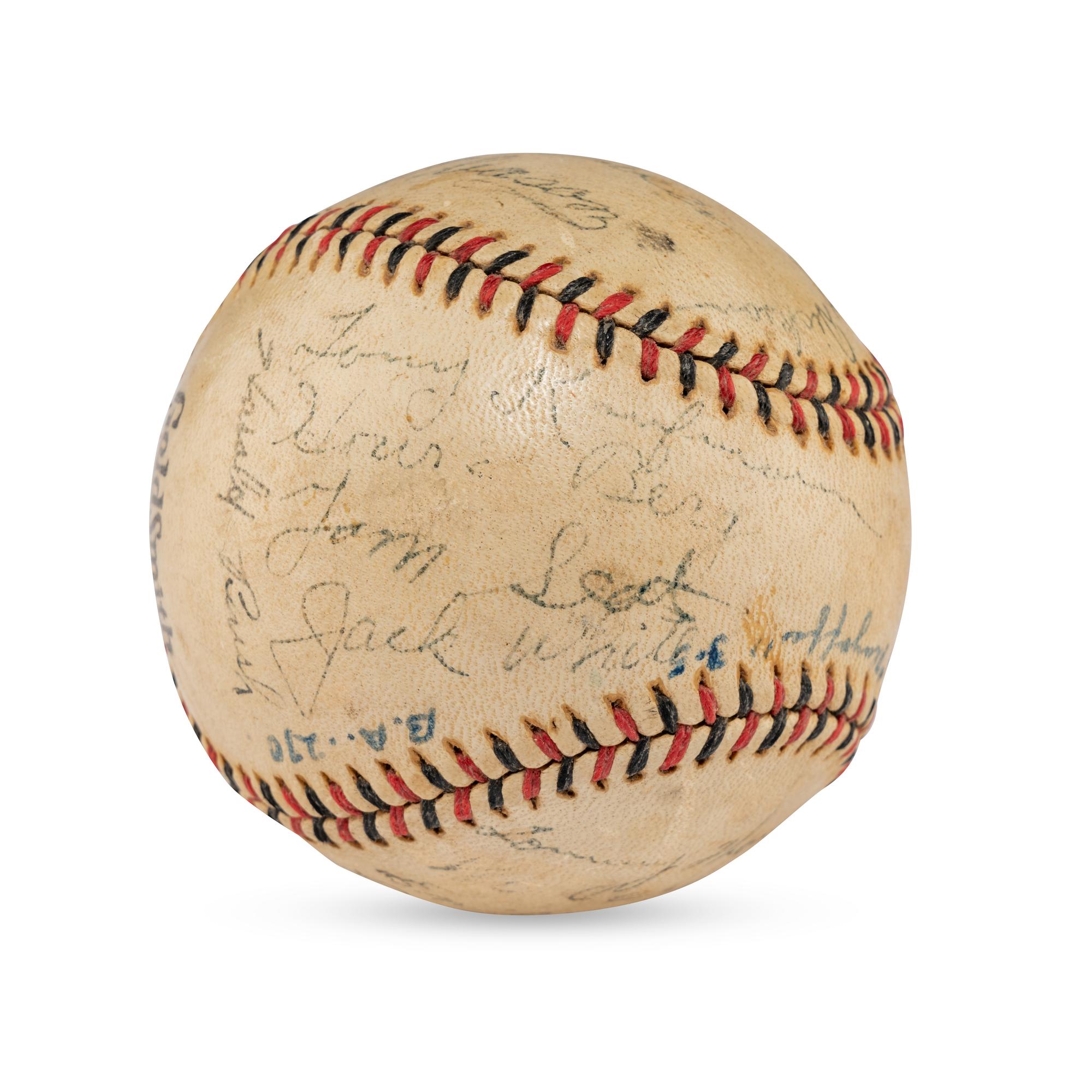 A 1938 Decatur Commodores Team Signed Autograph Baseball