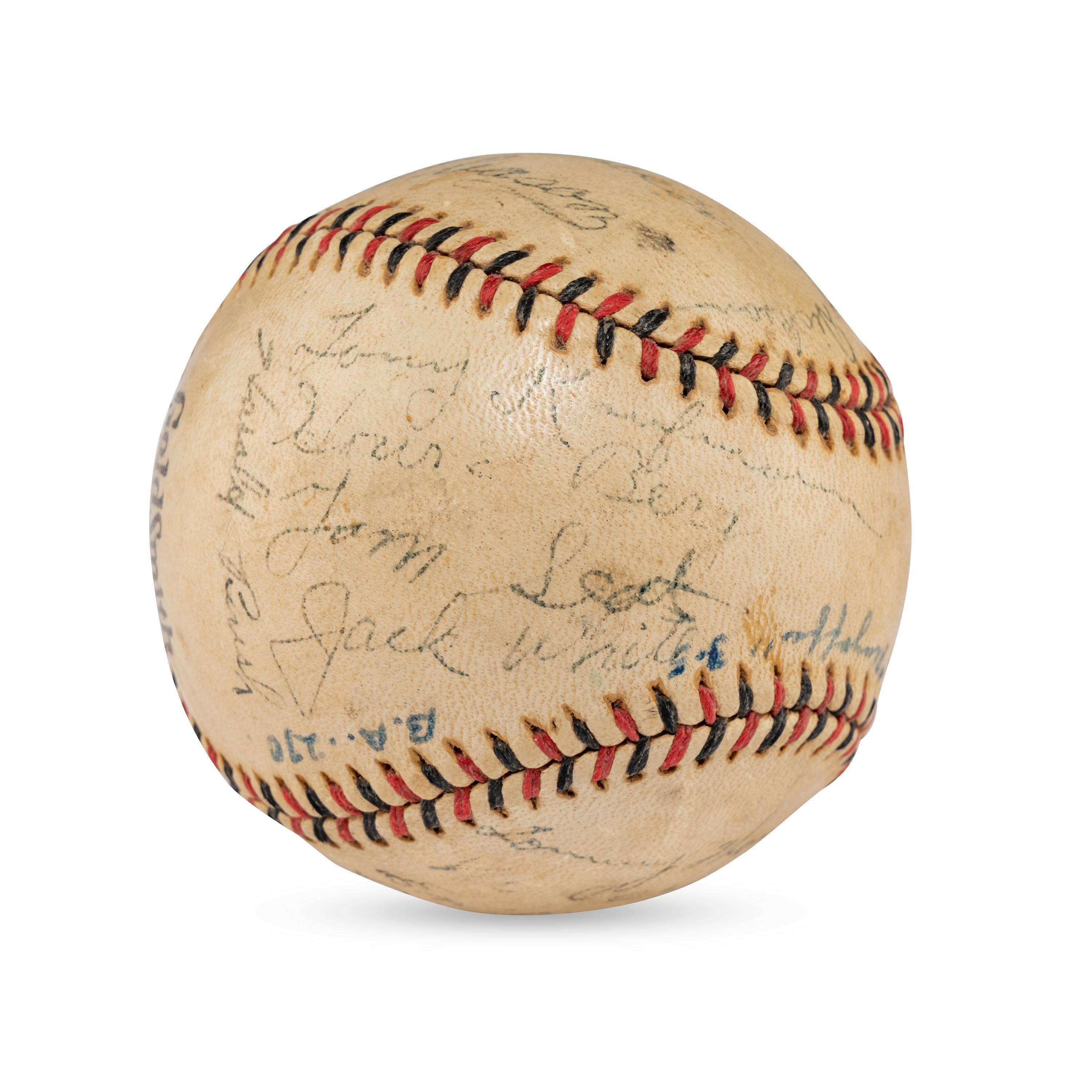 A 1938 Decatur Commodores Team Signed Autograph Baseball