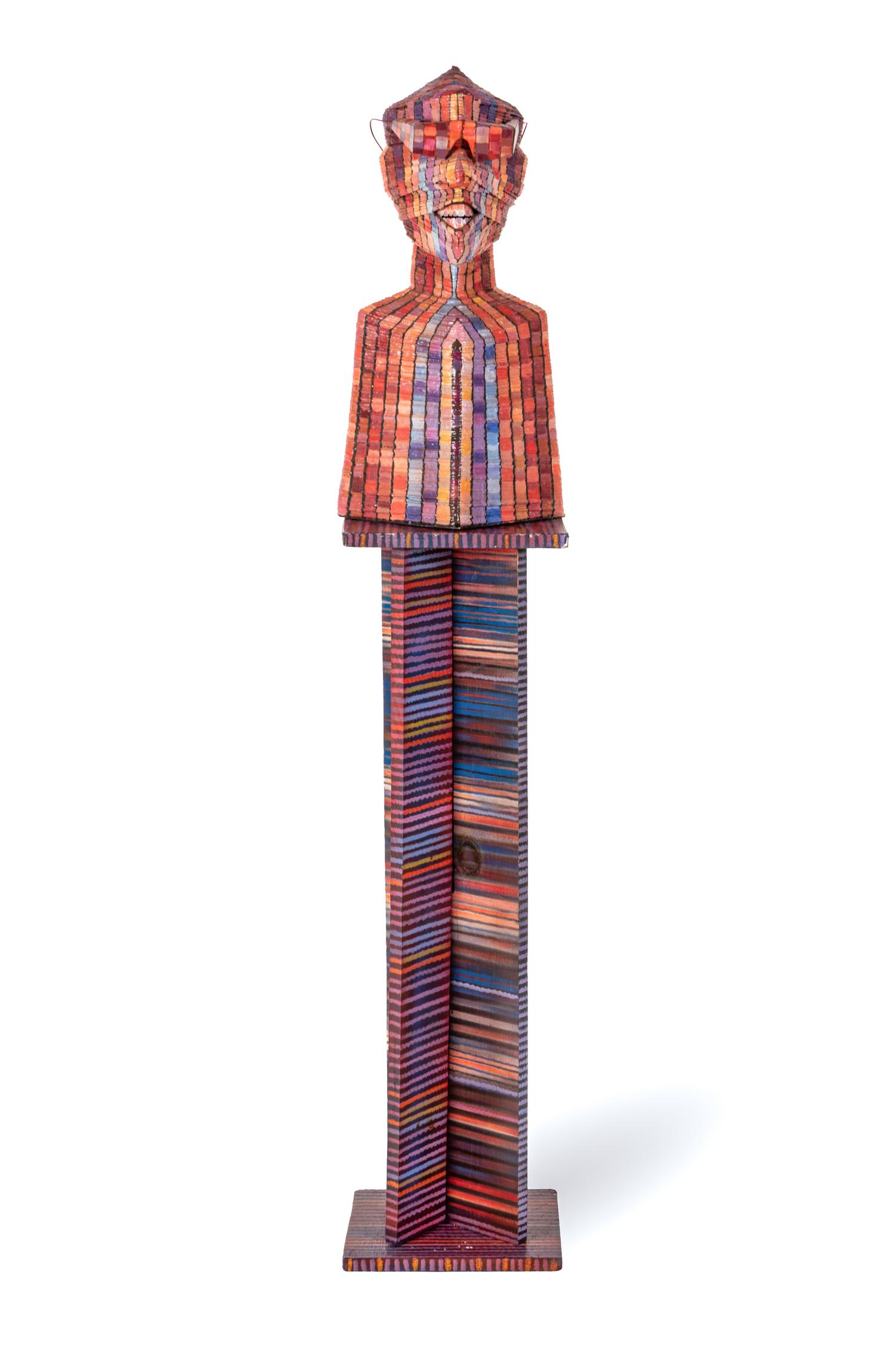 Untitled (Rainbow Window Pane Man in Kaleodescope Glasses)
