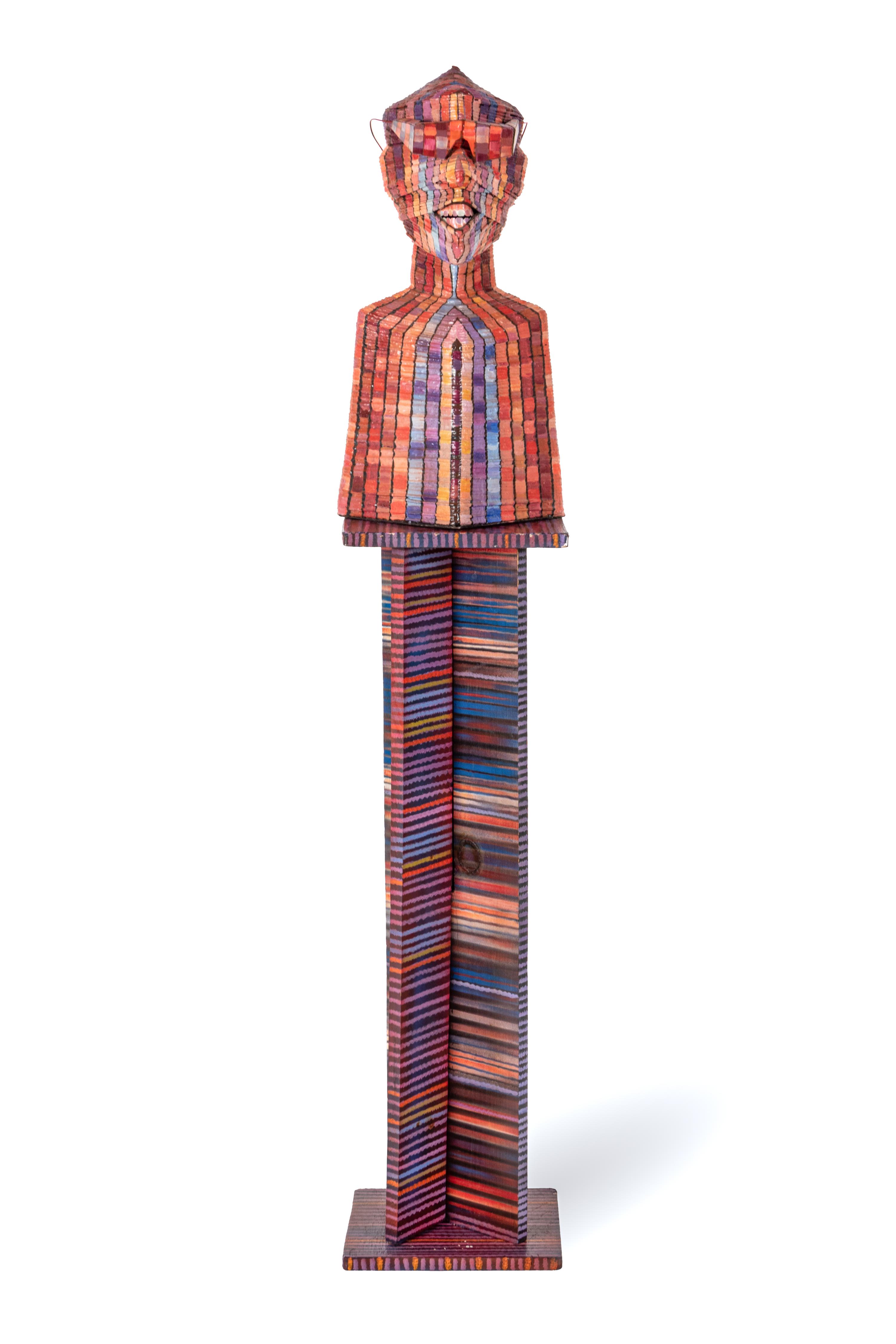 Untitled (Rainbow Window Pane Man in Kaleodescope Glasses)