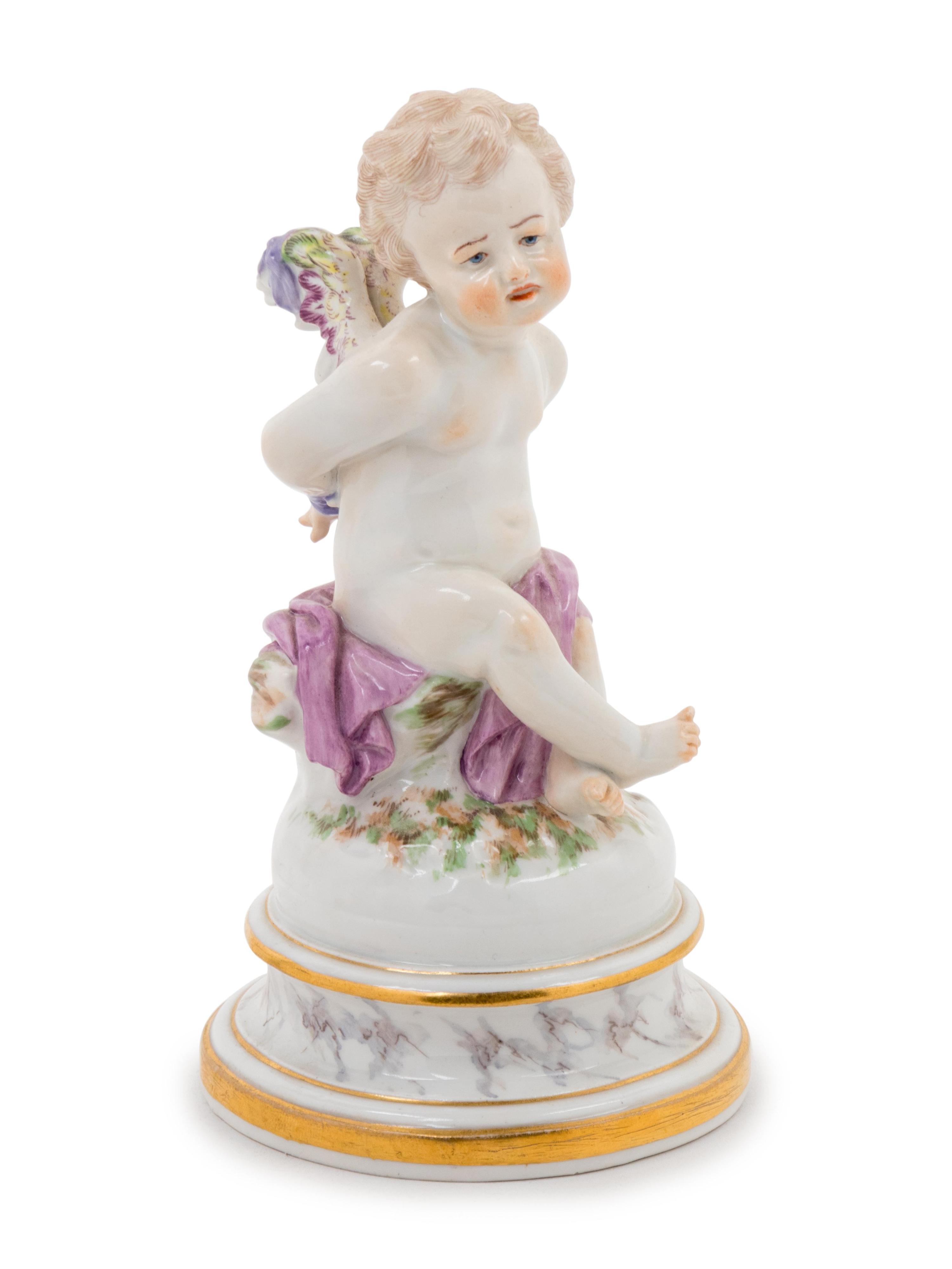 A Meissen Porcelain Figure of Cupid with Bound Wings and Hands