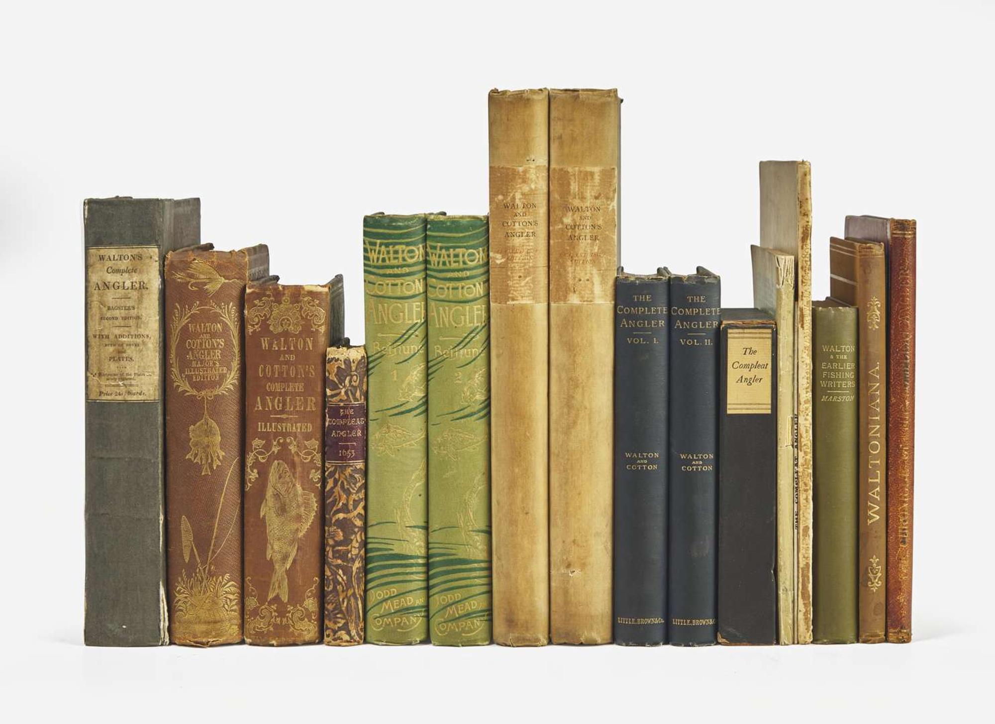 [Fishing] Walton, Izaak, and Charles Cotton: Group of 8 editions of "The Compleat Angler"